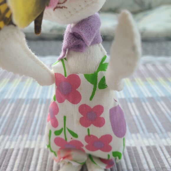 Annalee Mobilitee Doll Vintage 1971 Collectible Poseable Easter Bunny Butterfly - Picture 6 of 10